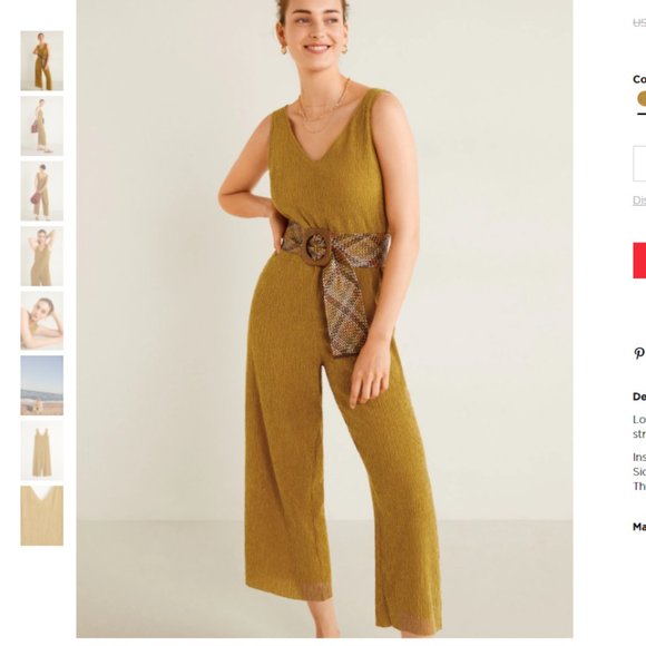 Mango Pants - NWT MANGO Jumpsuit Size M